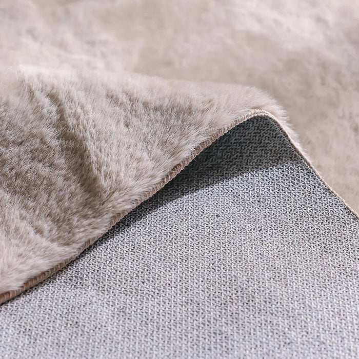 Plain Plush Solid Soft Fur Rugs 160x230 Cream
