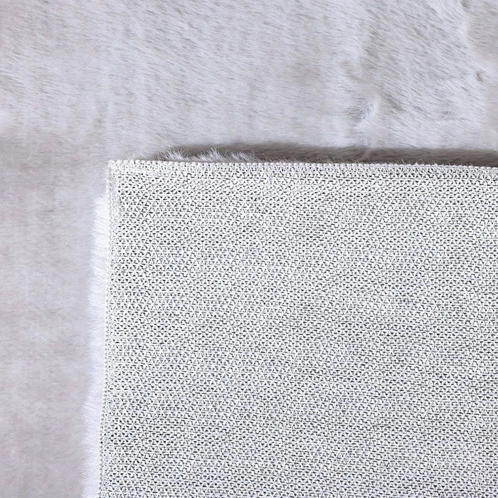 Plain Plush Solid Soft Fur Rugs 80X150 Light Grey