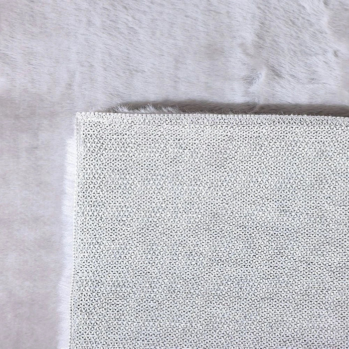 Plain Plush Solid Soft Fur Rugs 120X180 Light Grey