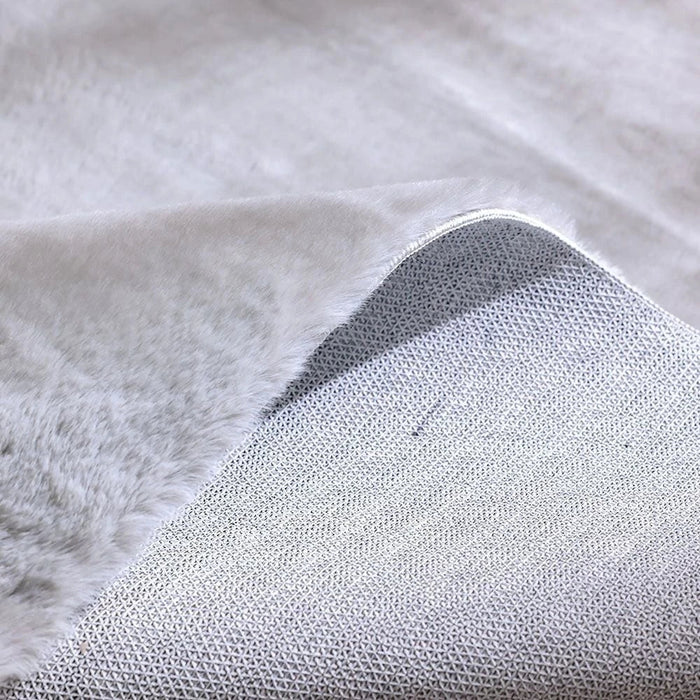 Plain Plush Solid Soft Fur Rugs 160x230 Light Grey