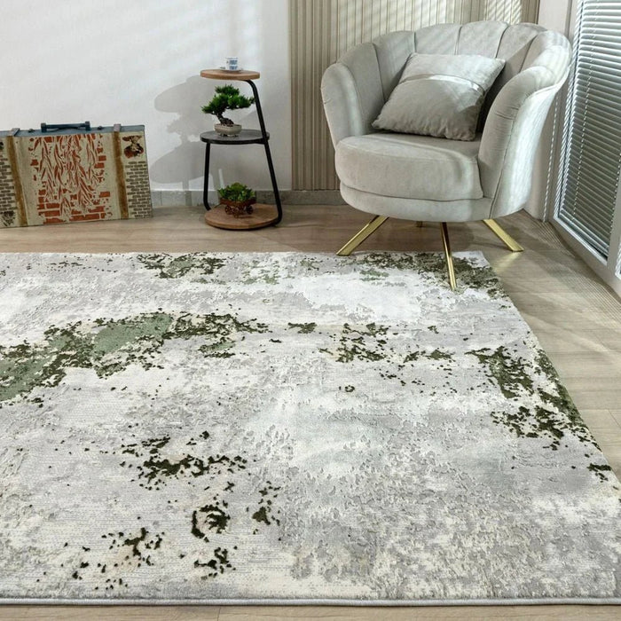 Harmony Modern Distressed Rugs 160X230 Olive Green