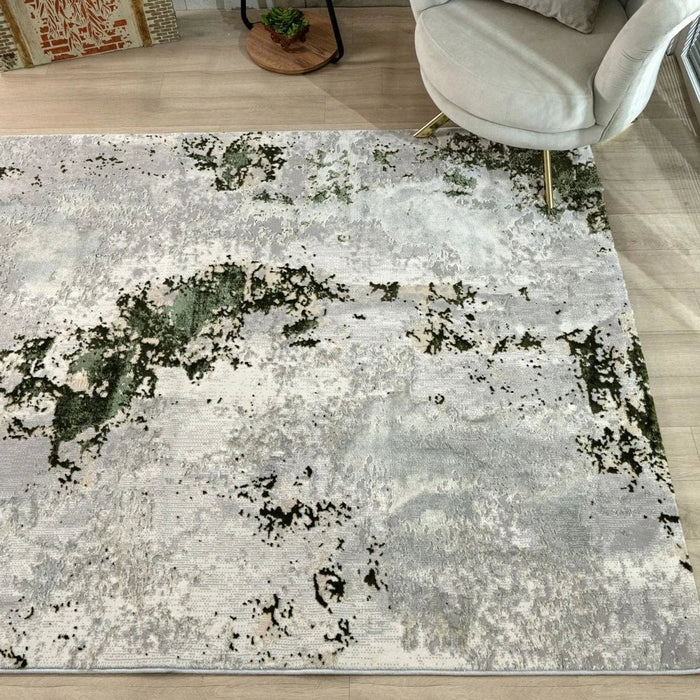Harmony Modern Distressed Rugs 160X230 Olive Green