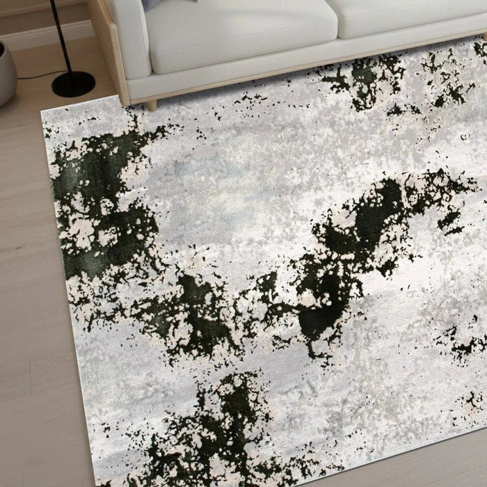 Harmony Modern Distressed Rugs 160X230 Olive Green