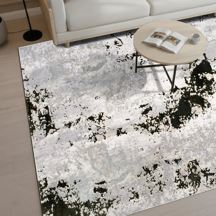 Harmony Modern Distressed Rugs 160X230 Olive Green