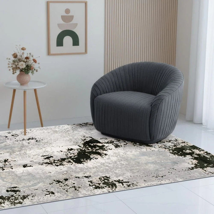 Harmony Modern Distressed Rugs 160X230 Olive Green