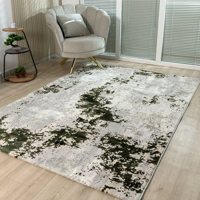 Harmony Modern Distressed Rugs 160X230 Olive Green