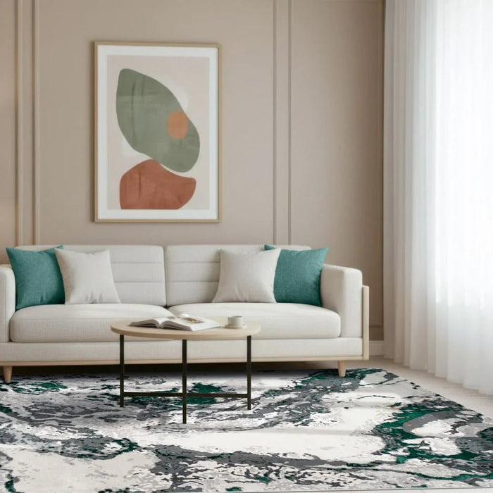 Harmony Modern Distressed Rugs 240X340 Green