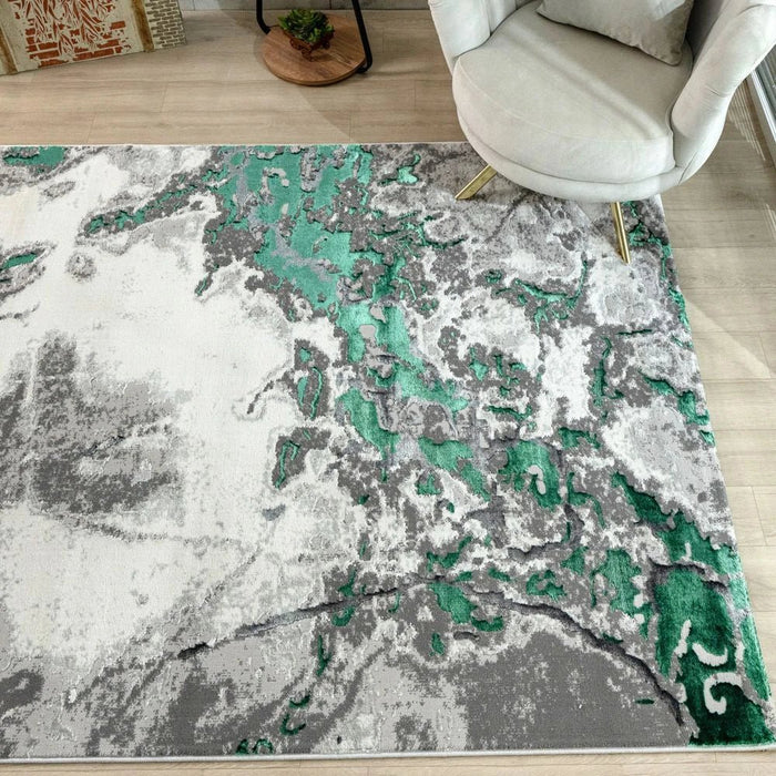 Harmony Modern Distressed Rugs 160X230 Turquoise