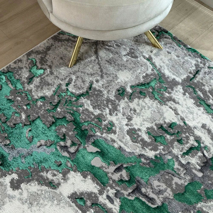 Harmony Modern Distressed Rugs 160X230 Turquoise