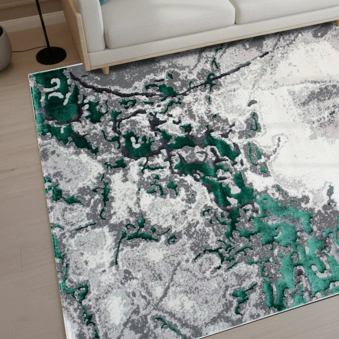Harmony Modern Distressed Rugs 160X230 Turquoise