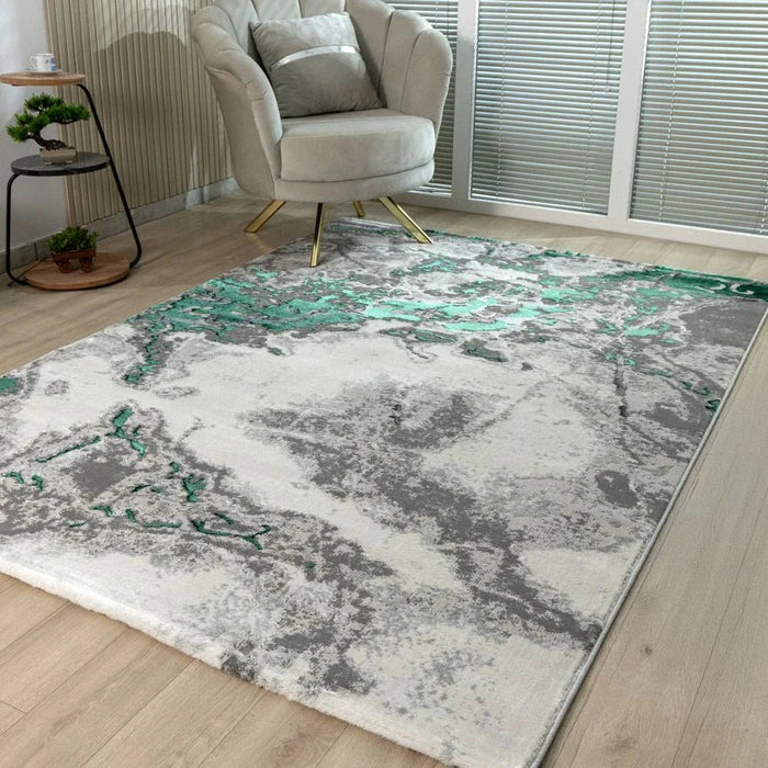 Harmony Modern Distressed Rugs 160X230 Turquoise