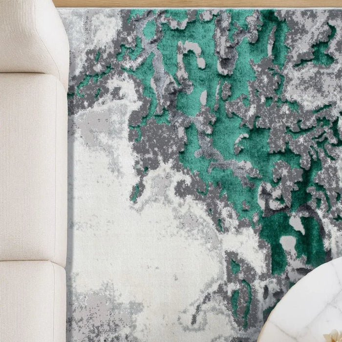 Harmony Modern Distressed Rugs 200X300 Turquoise