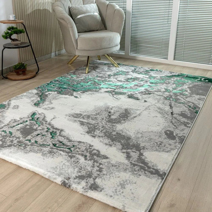Harmony Modern Distressed Rugs 200X300 Turquoise