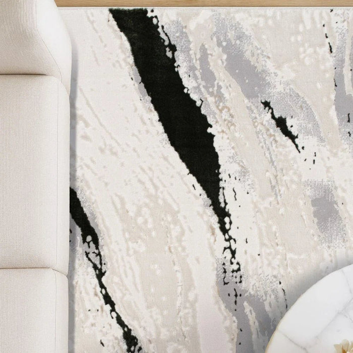Harmony Modern Abstracts Rugs 160X230 White Olv Green