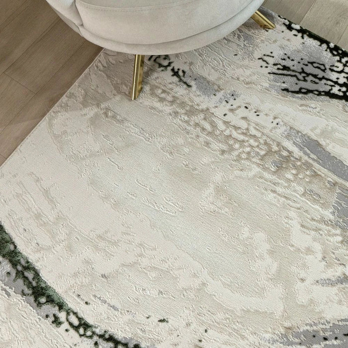 Harmony Modern Abstracts Rugs 160X230 White Olv Green