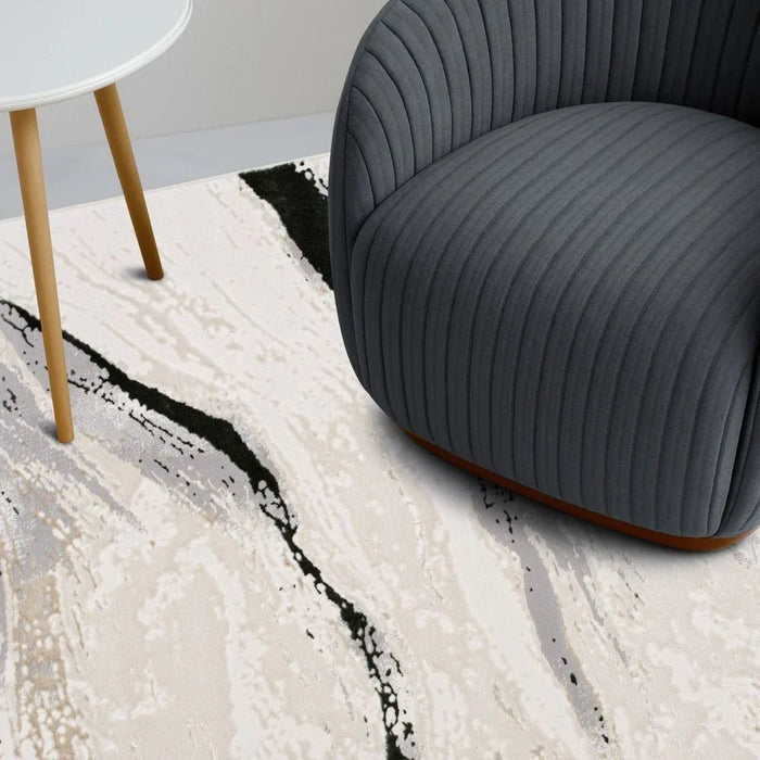 Harmony Modern Abstracts Rugs 160X230 White Olv Green
