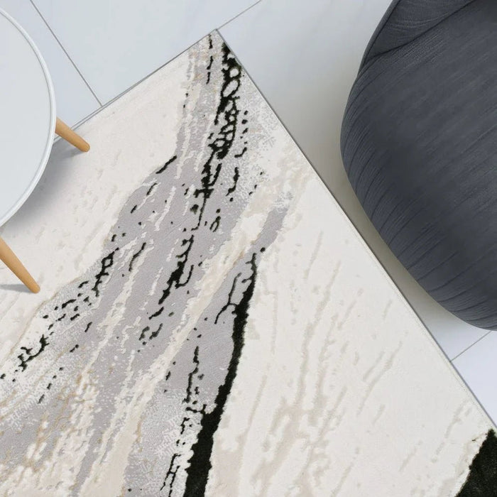 Harmony Modern Abstracts Rugs 160X230 White Olv Green
