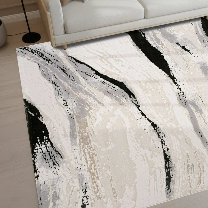 Harmony Modern Abstracts Rugs 160X230 White Olv Green