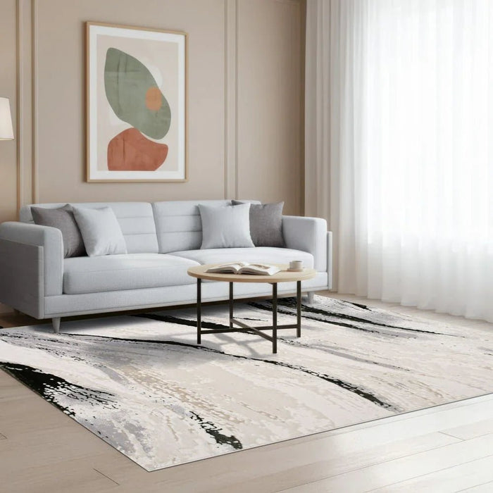 Harmony Modern Abstracts Rugs 160X230 White Olv Green