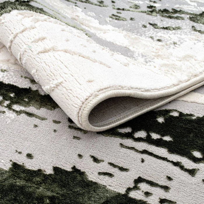 Harmony Modern Abstracts Rugs 160X230 White Olv Green