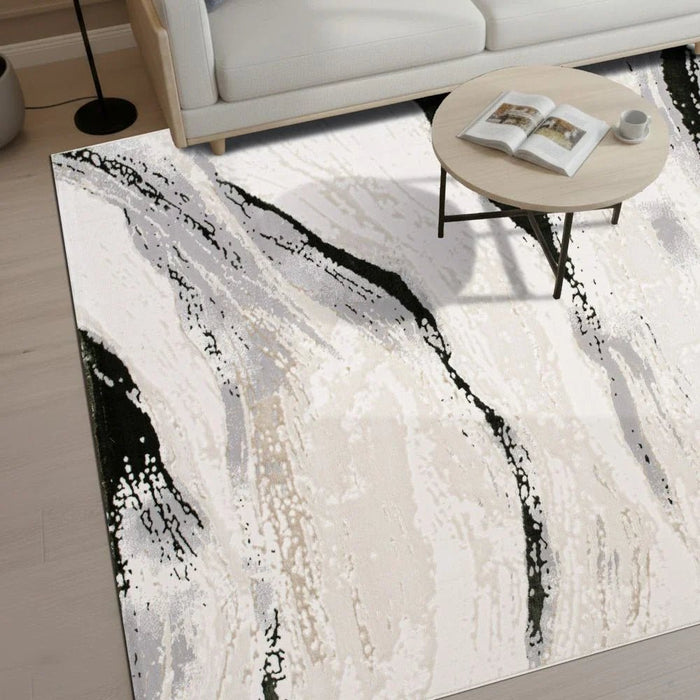 Harmony Modern Abstracts Rugs 160X230 White Olv Green