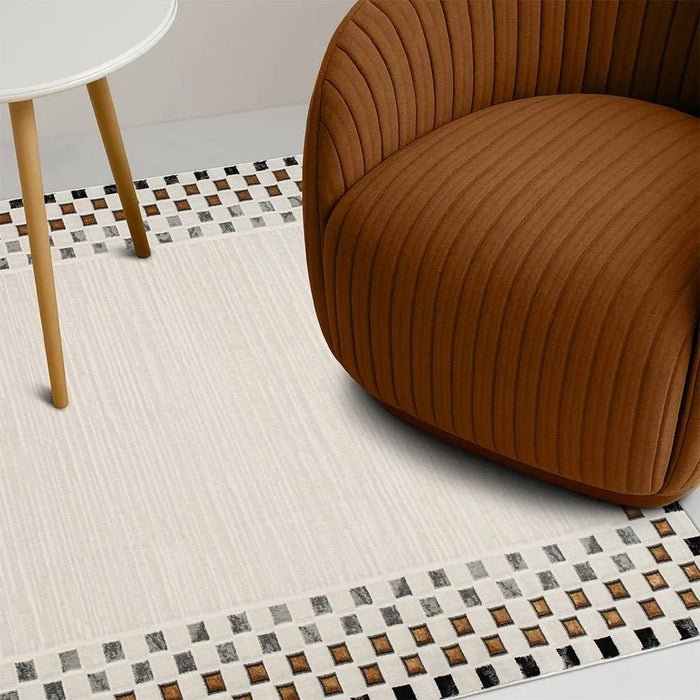 Galeria Lux Contemporary Rug-White, Black & Gold-160x230 cm