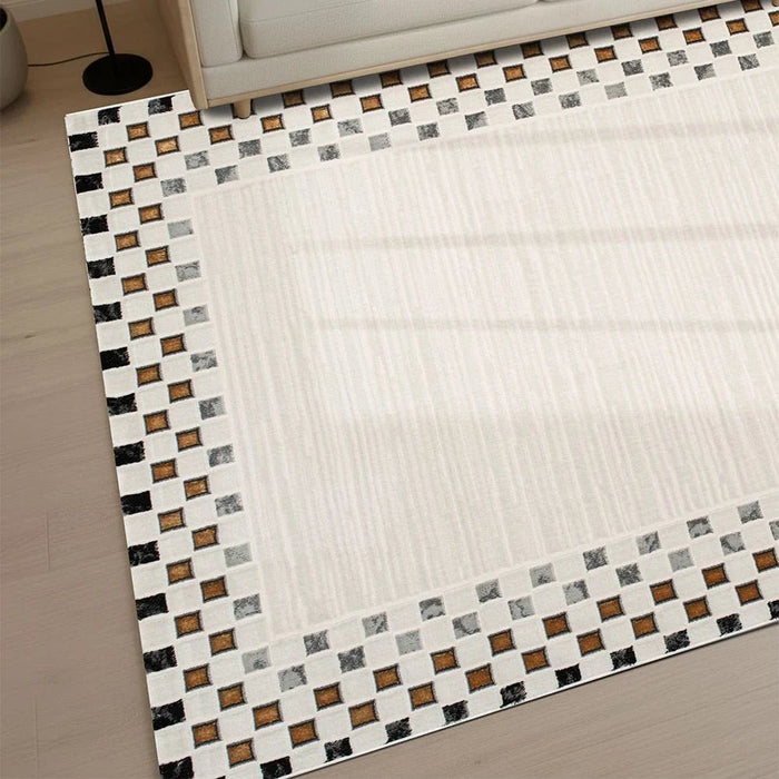 Galeria Lux Contemporary Rug-White, Black & Gold-160x230 cm