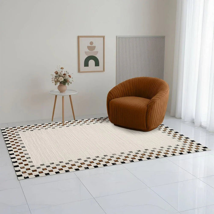 Galeria Lux Contemporary Rug-White, Black & Gold-160x230 cm