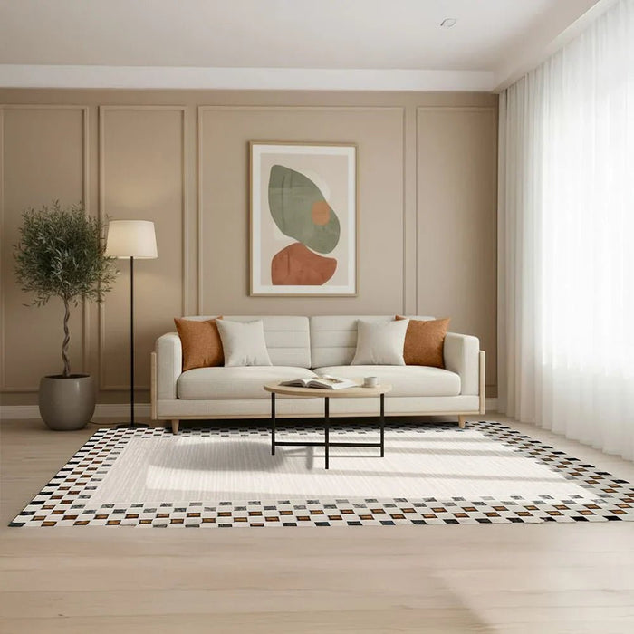 Galeria Lux Contemporary Rug-White, Black & Gold-160x230 cm