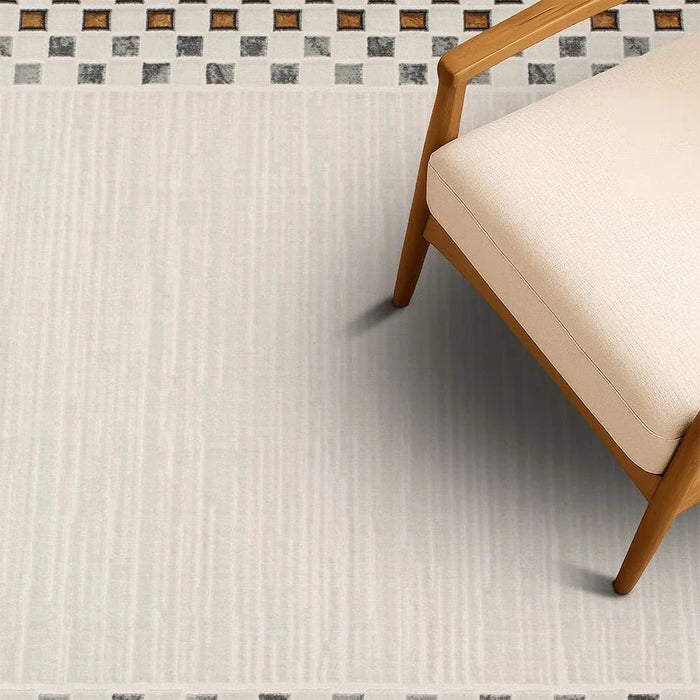Galeria Lux Contemporary Rug-White, Black & Gold-160x230 cm