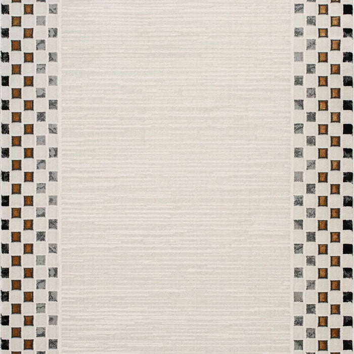 Galeria Lux Contemporary Rug-White, Black & Gold-160x230 cm