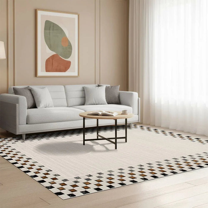 Galeria Lux Contemporary Rug - White, Black & Gold - 200x300 cm