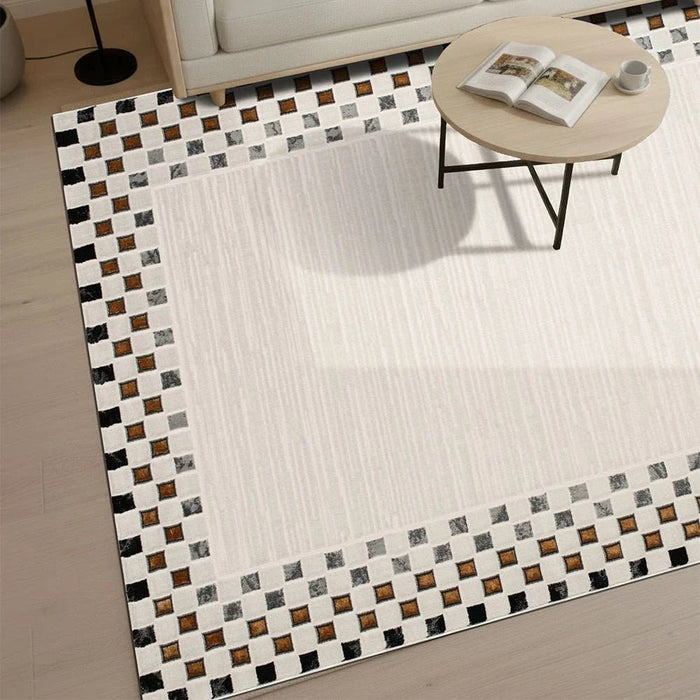 Galeria Lux Contemporary Rug - White, Black & Gold - 200x300 cm