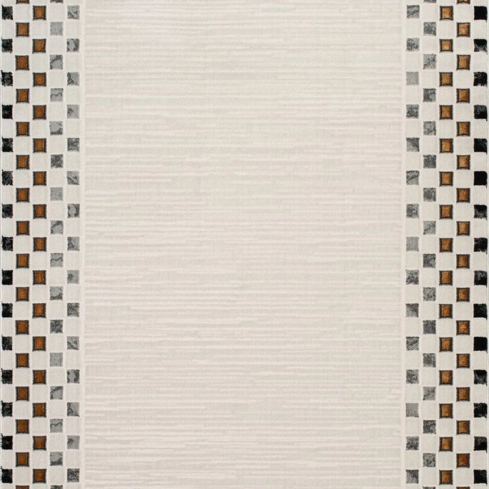 Galeria Lux Contemporary Rug - White, Black & Gold - 200x300 cm