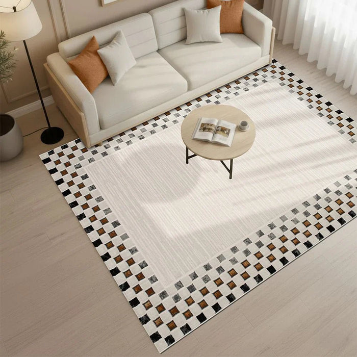 Galeria Lux Contemporary Rug - White, Black & Gold - 240x340 cm