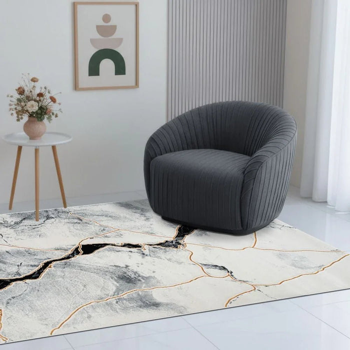 Galeria Lux Abstract Rug-White & Black-160x230 cm