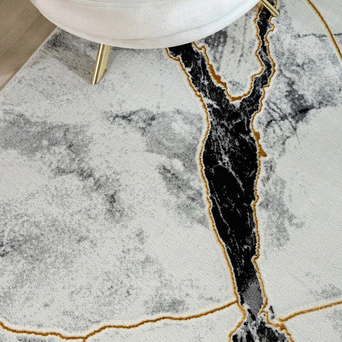 Galeria Lux Abstract Rug-White & Black-160x230 cm
