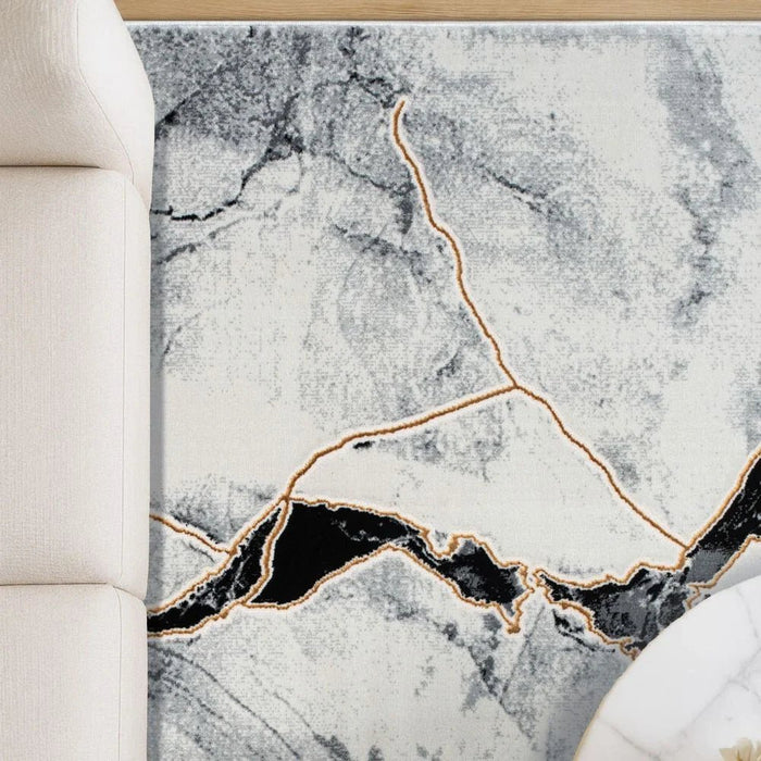 Galeria Lux Abstract Rug - White & Black - 200x300 cm