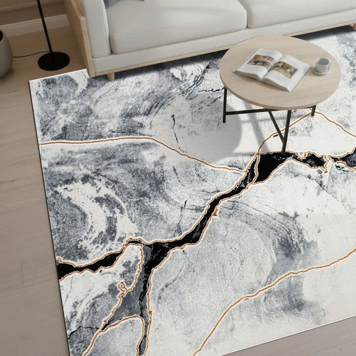 Galeria Lux Abstract Rug - White & Black - 200x300 cm