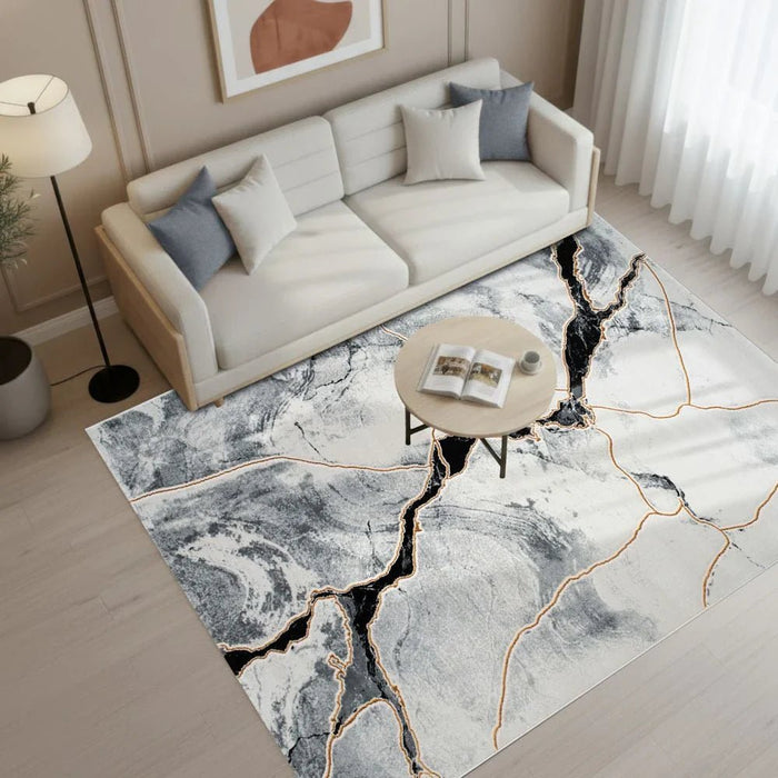 Galeria Lux Abstract Rug - White & Black - 200x300 cm