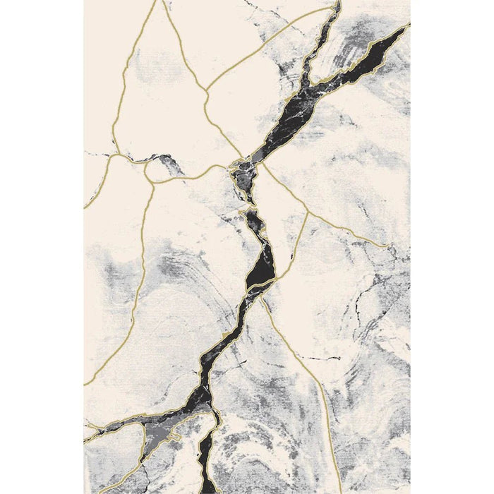 Galeria Lux Abstract Rug - White & Black - 200x300 cm