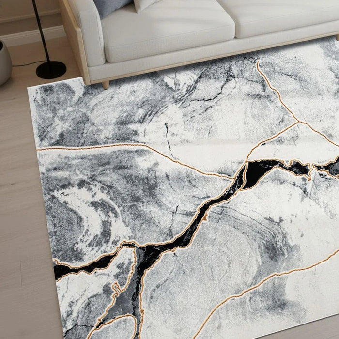 Galeria Lux Abstract Rug - White & Black - 240x340 cm