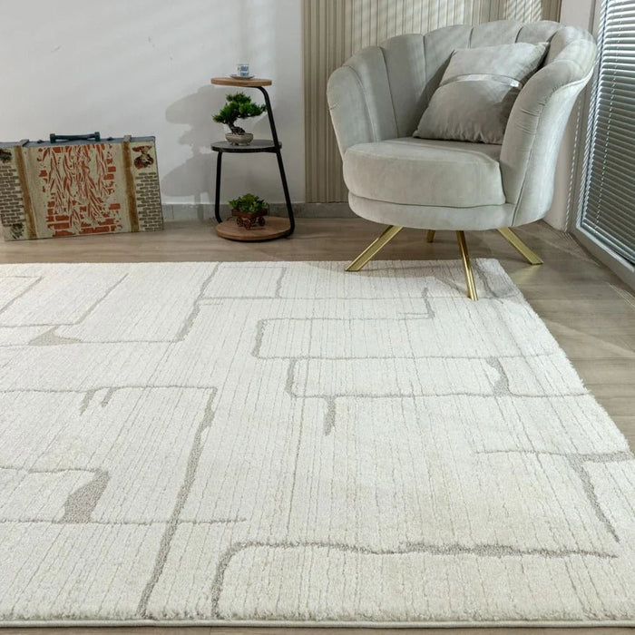 La Perle Modern Abstracts Rugs 200X300 White Rust