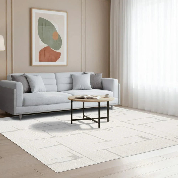 La Perle Modern Abstracts Rugs 200X300 White Rust