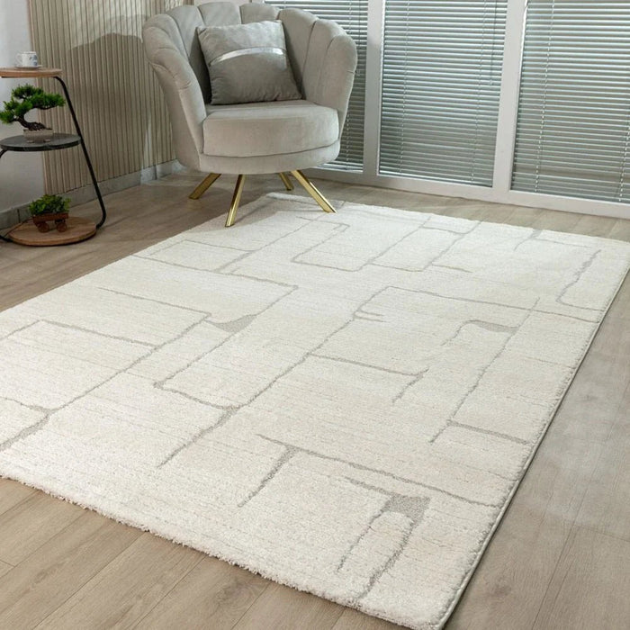 La Perle Modern Abstracts Rugs 200X300 White Rust