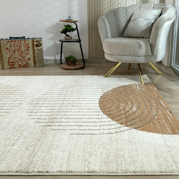 Percy Modern Abstracts Rugs 160X230 White Rust