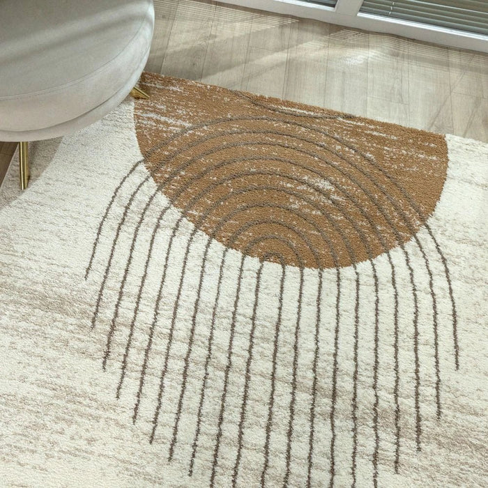 Percy Modern Abstracts Rugs 160X230 White Rust