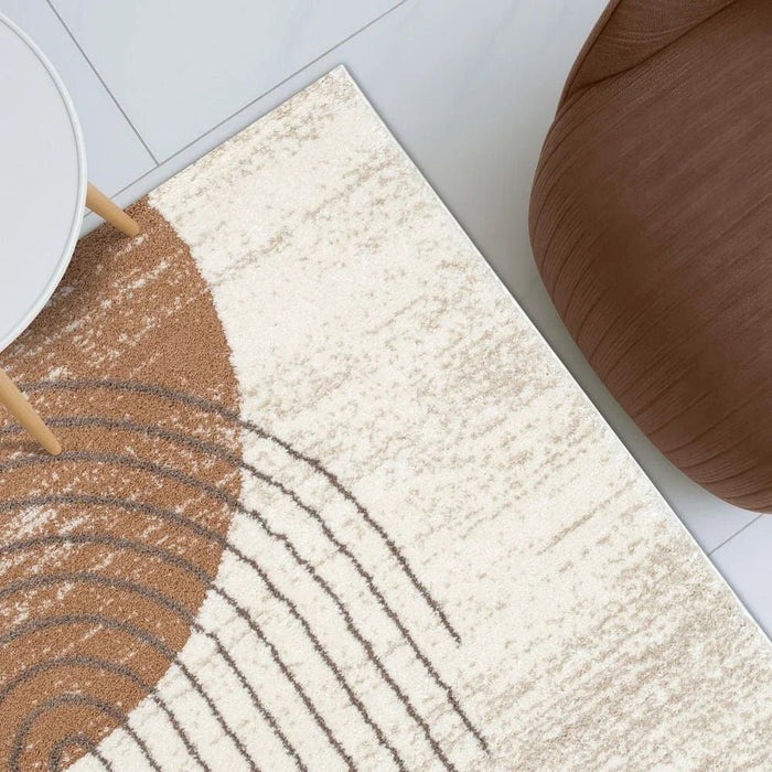Percy Modern Abstracts Rugs 160X230 White Rust