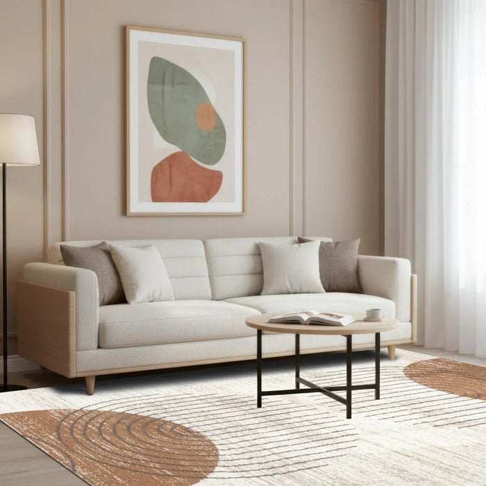 Percy Modern Abstracts Rugs 200X300 White Rust