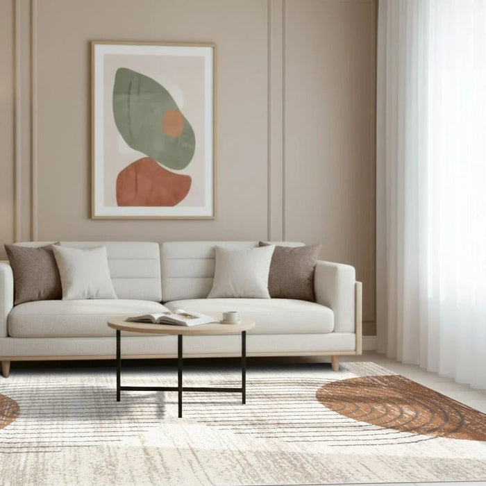 Percy Modern Abstracts Rugs 200X300 White Rust